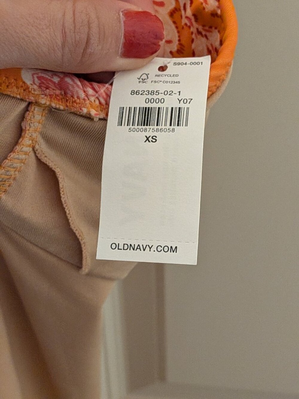 Orange Old Navy Tankini Swim Top Size XS/S/M - Picture 5 of 8